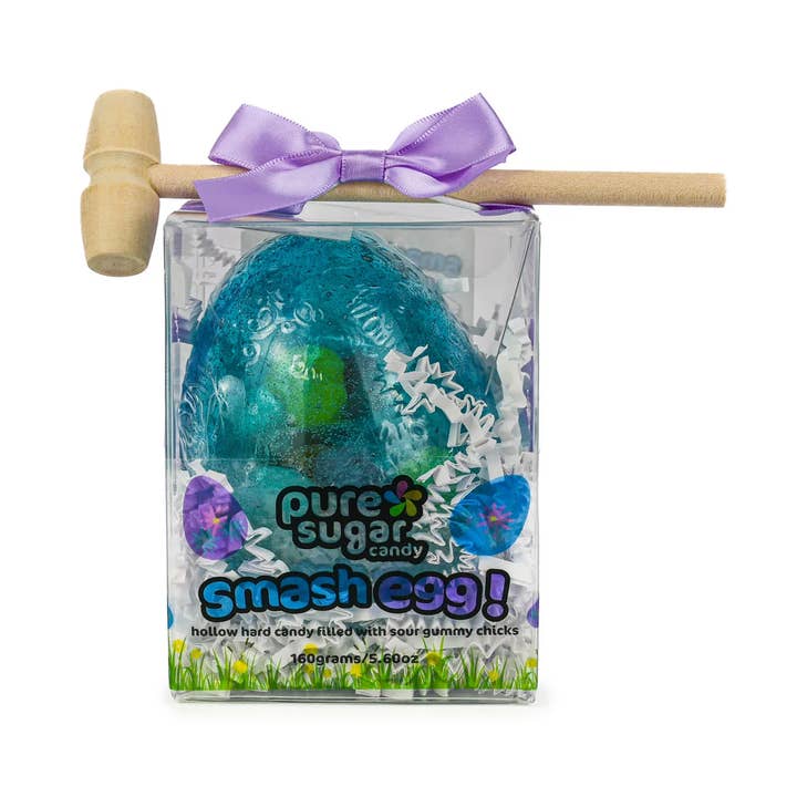 Œuf de Pâques en chocolat creux rempli d'œufs gélifiés pour la vente par Pure Sugar Candy