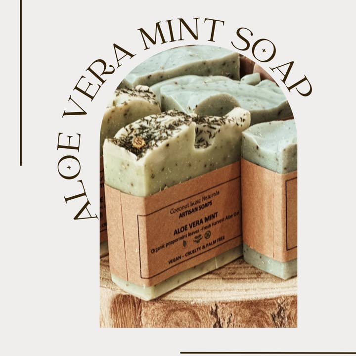 Coconut Luxe Naturals - Wholesale Bar Soap - Fresh Botanical Aloe Vera mint - Eucalyptus Gum Lemon 100 1