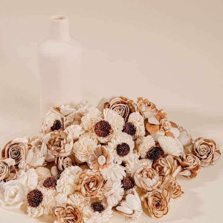 Sola Wood Flowers - Wholesale Artificial Flowers - Mini Flower Assortment (50 Flowers)