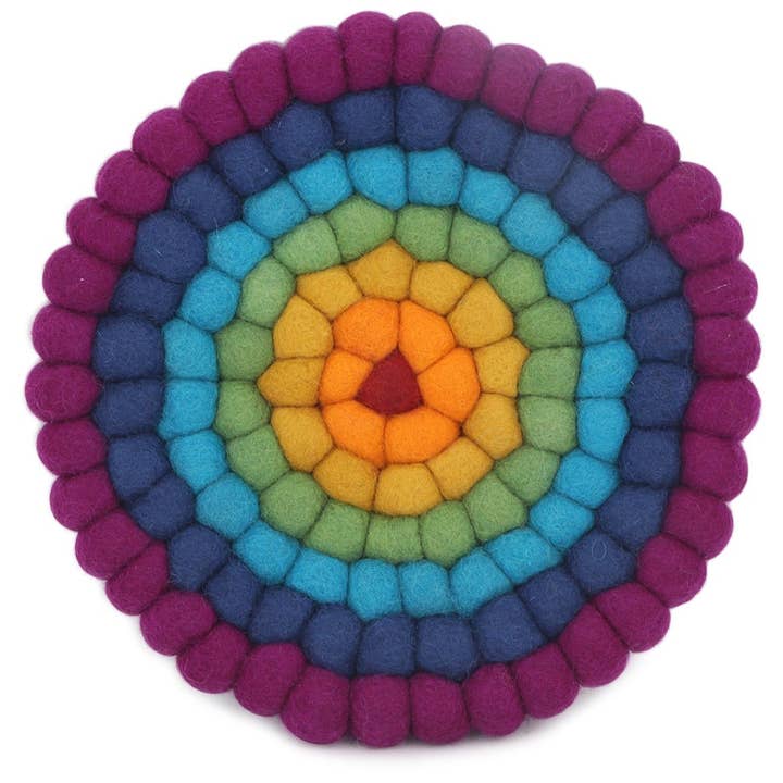 Buddha Groove - Wholesale Trivet - Chakra Colors Felted Wool Trivet3