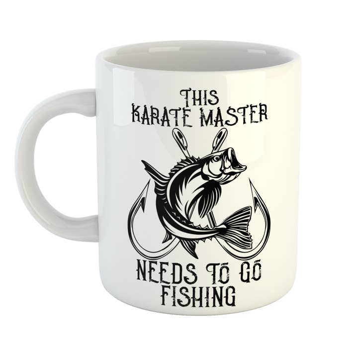 This Karate Master Needs To Go Fishing Mug for wholesale by Just The Shirt