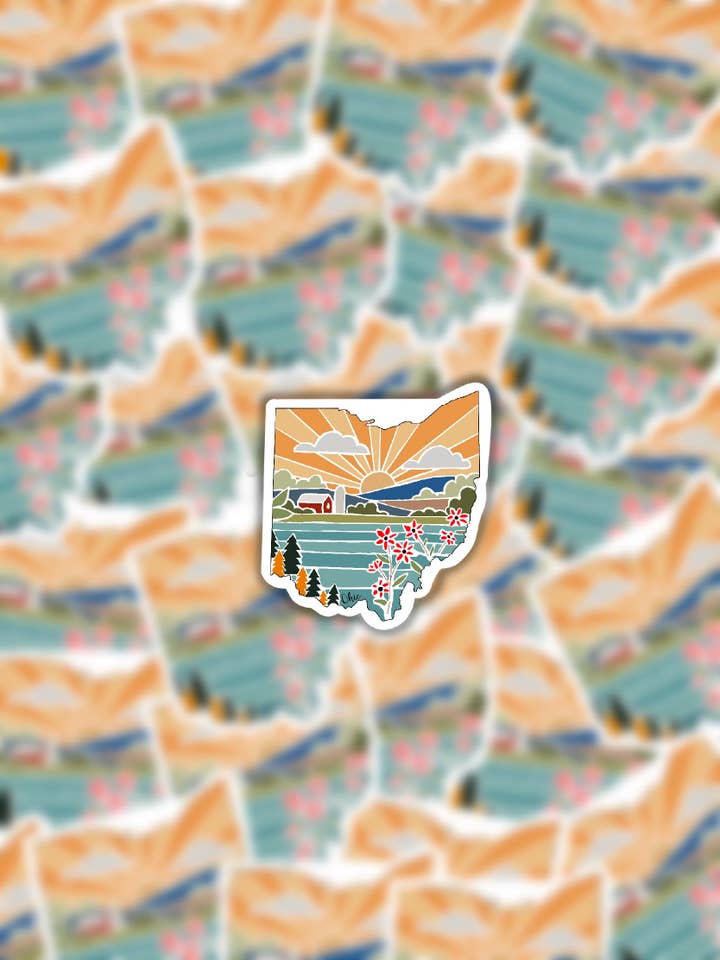 Pegatina del estado de Ohio para venta al por mayor de CreationsByMaddied