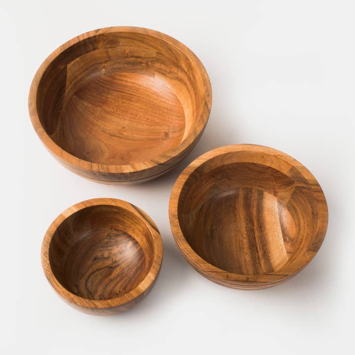 Mela Artisans - Wholesale Decorative Plate/Dish/Bowl - Grava Acacia Wood Bowls3