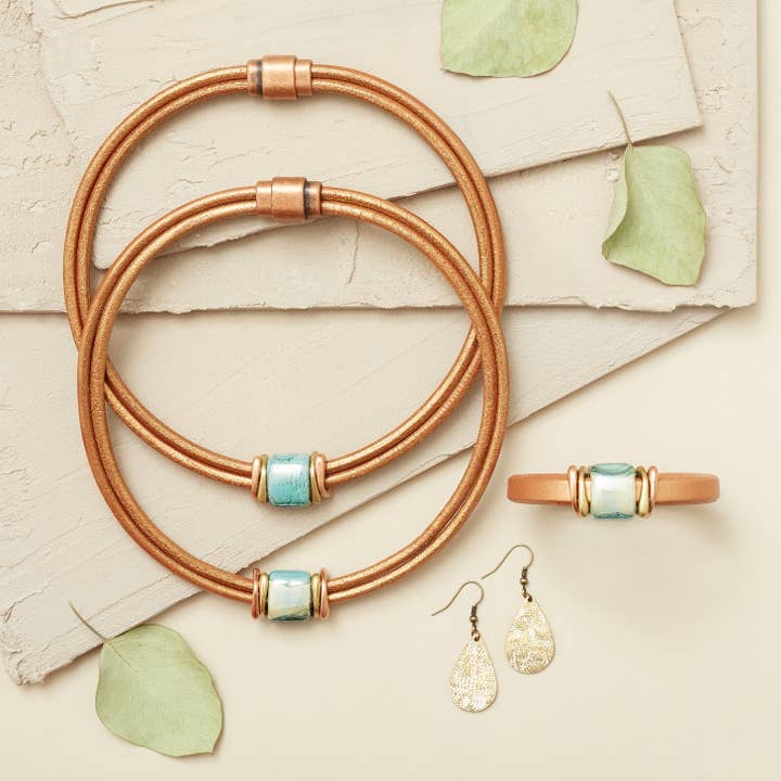 Collana Tuscan Sunset - Reversibile per la vendita all'ingrosso da parte di Diana Kauffman Designs