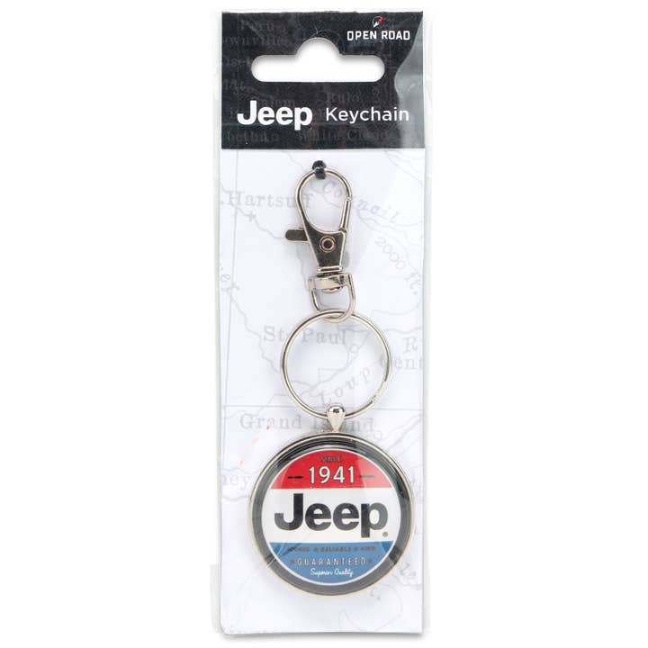 Open Road Brands, LLC - Wholesale Keychain - Unisex - Jeep Since 1941 Patriotic Keychain
