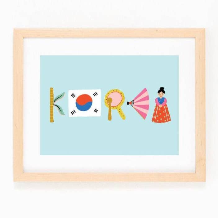 Korea Print for wholesale by Black Lamb Studio