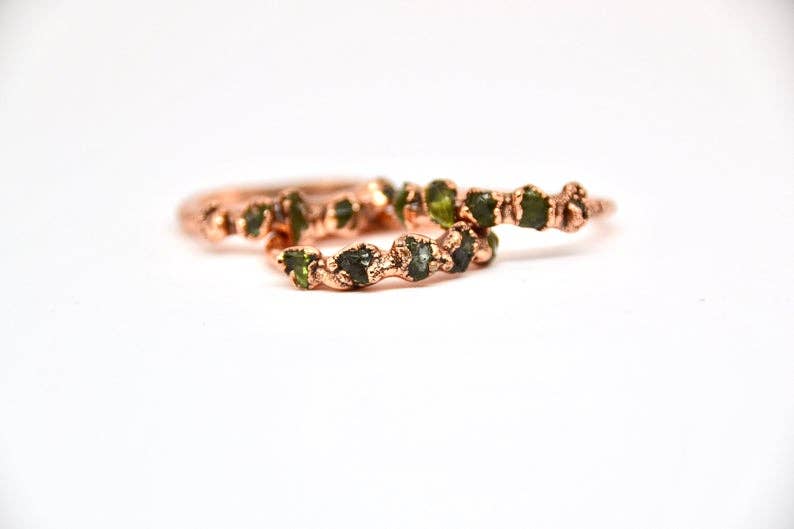 Daddy Daughter Jewelry - Wholesale Multi-Stone Ring - Peridot Multi-Stone Ring | Copper August Birthstone1