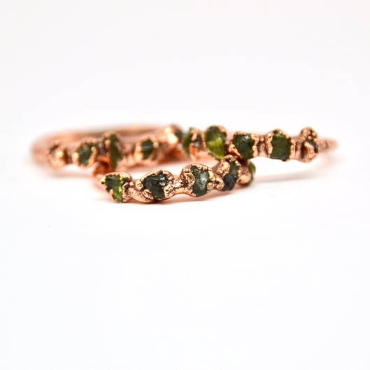 Daddy Daughter Jewelry - Wholesale Multi-Stone Ring - Peridot Multi-Stone Ring | Copper August Birthstone1