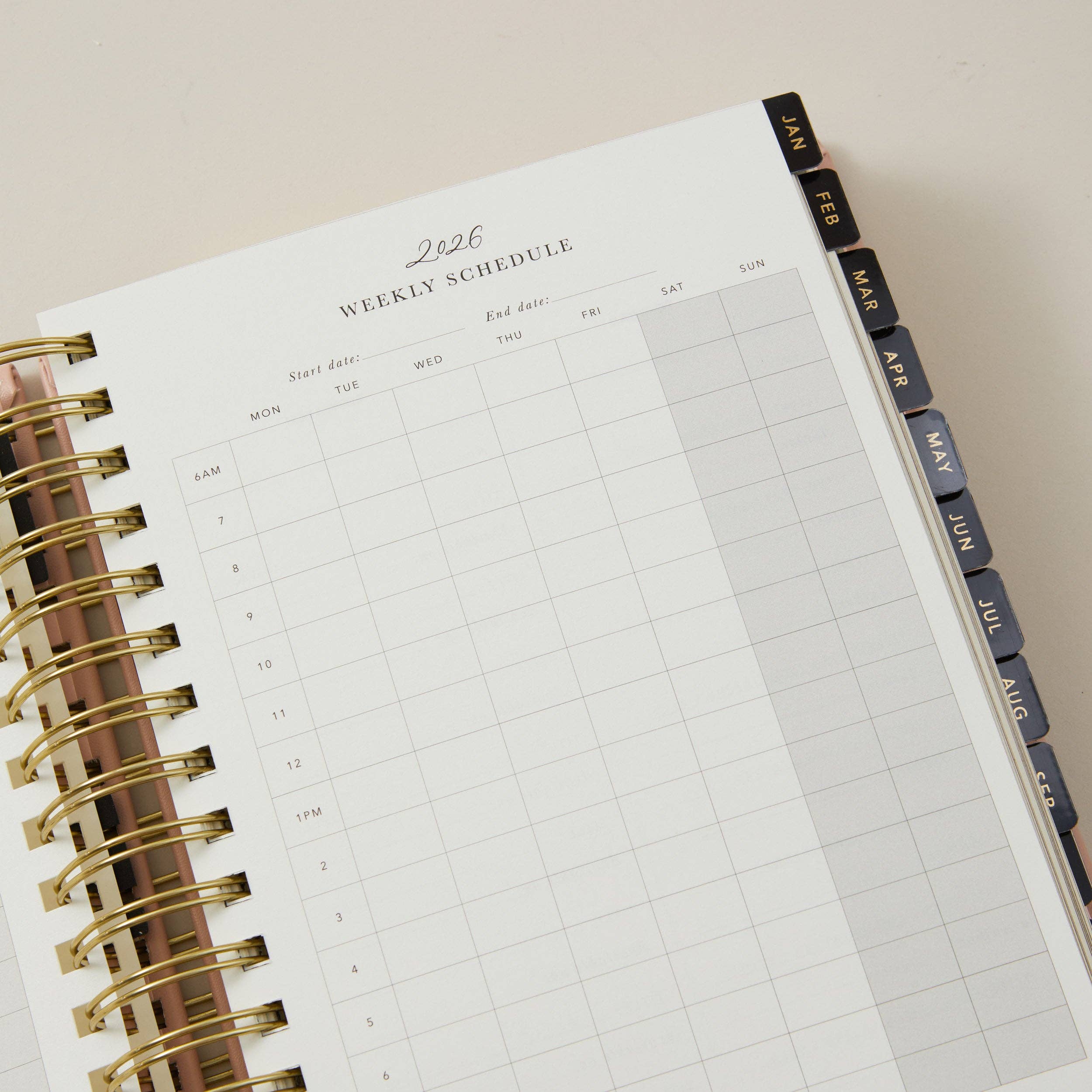 Blush And Gold - Wholesale Planner - 2026 Daily Planner - Sunset7