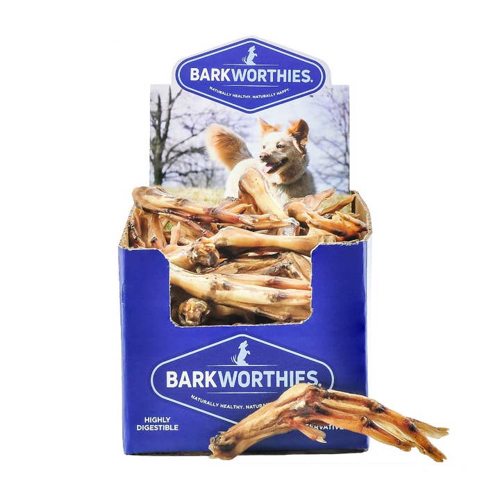 Barkworthies Duck Feet (Case 50) for wholesale by Pet Palette Distribution