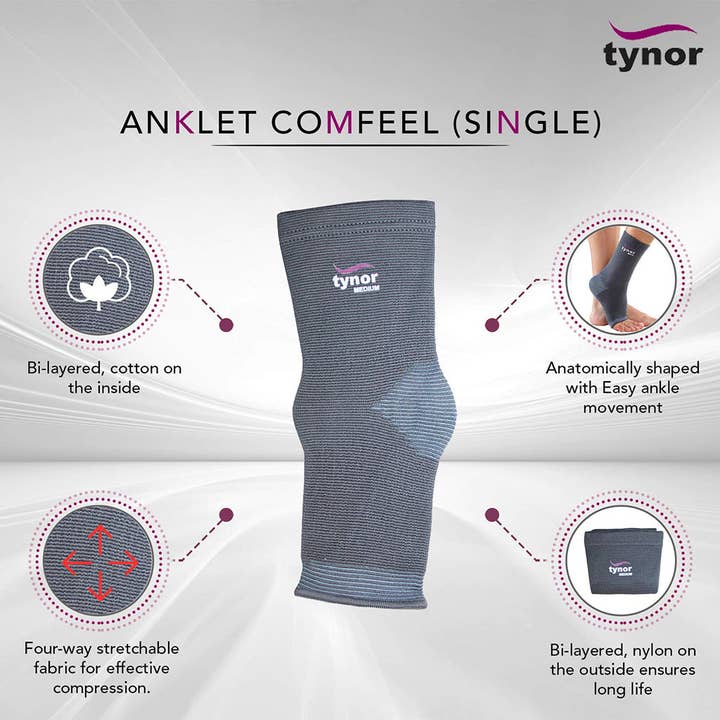 Tynor - Wholesale Socks - Unisex - Ankle Comfeel (4 Way Elastic)1