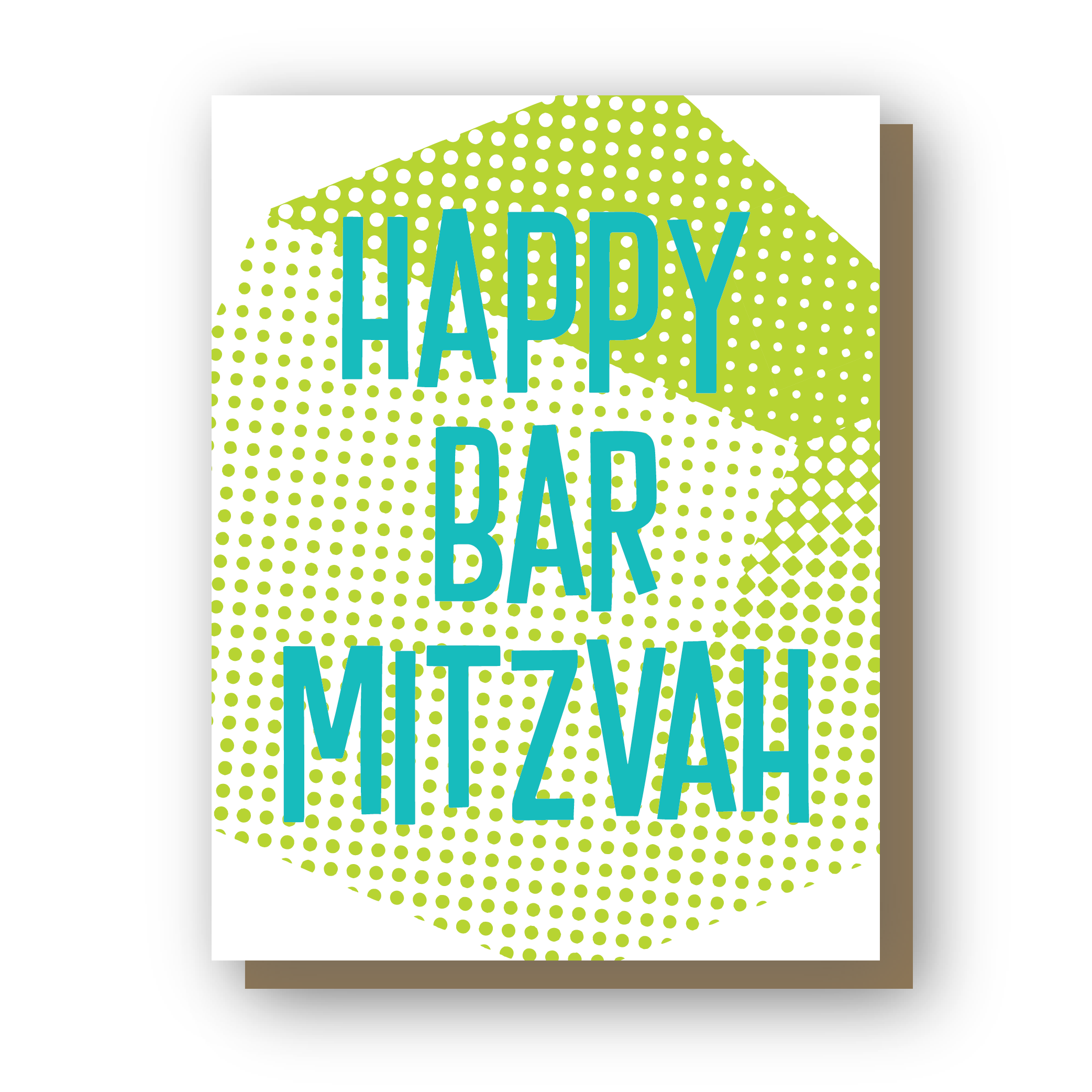 Wishbone Letterpress - Wholesale Bar/Bat-Mitzvah Card - Happy Bar Mitzvah, letterpress greeting card0