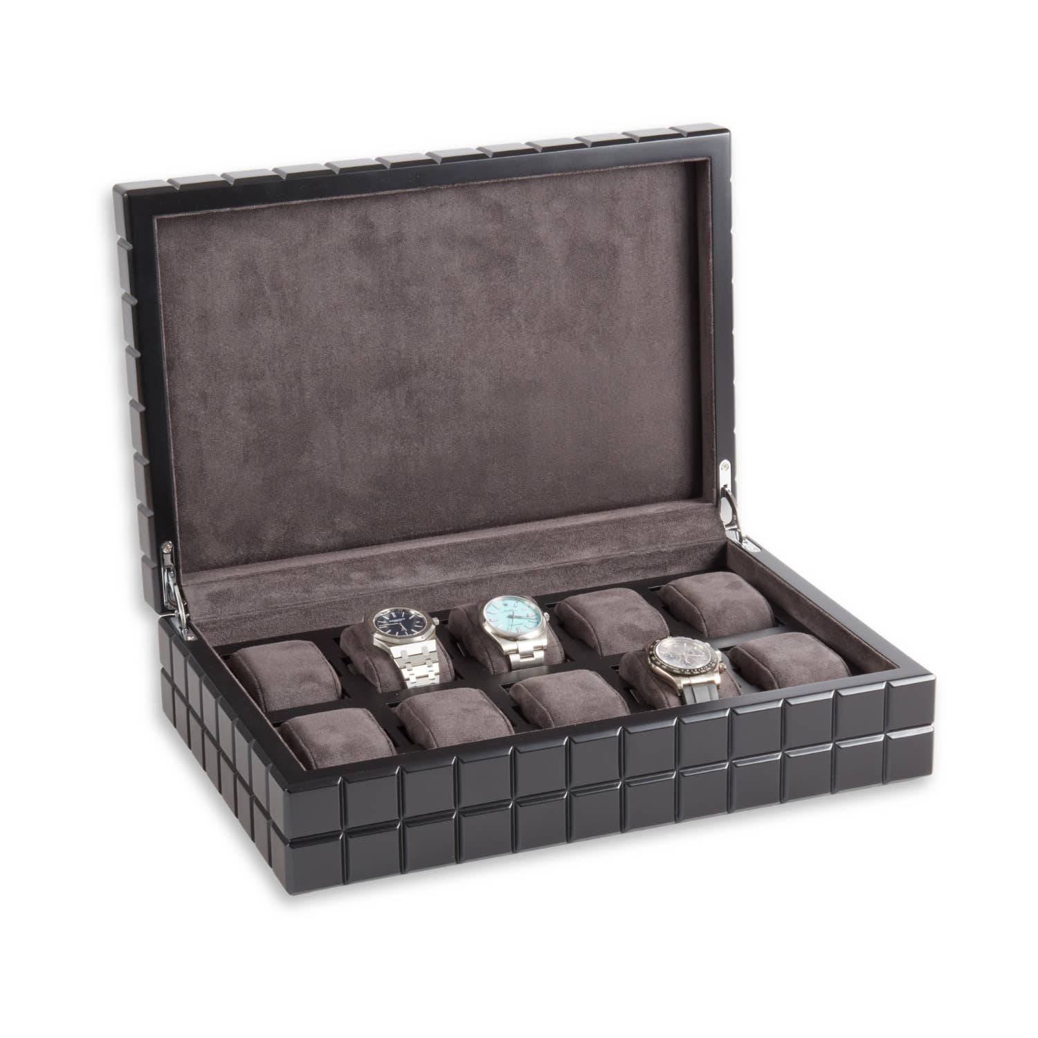 BeyBerk International - Wholesale Jewelry Box/Organizer - Bogota Cube Design Ten Watch Case8