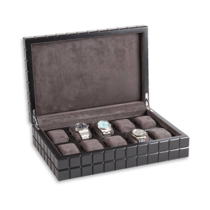 BeyBerk International - Wholesale Jewelry Box/Organizer - Bogota Cube Design Ten Watch Case8