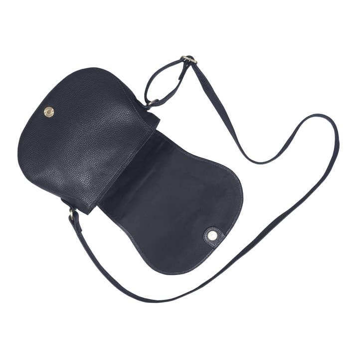 Assots London - Vente Sac à bandoulière – femme - Sac à bandoulière en cuir véritable bleu marine « CARMEL »8