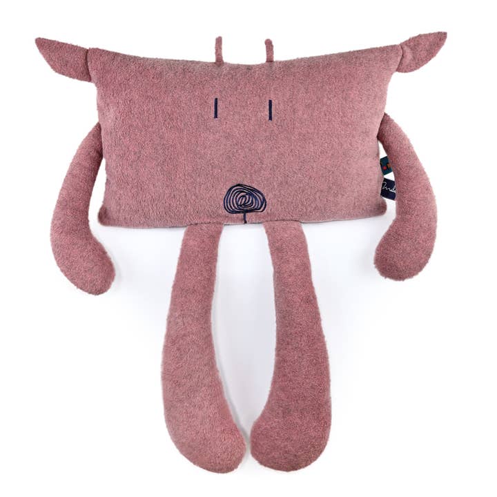 Cuscino - Mucca Mamache - rosa - Les Pop per la vendita all'ingrosso da parte di MAÏLOU TRADITION