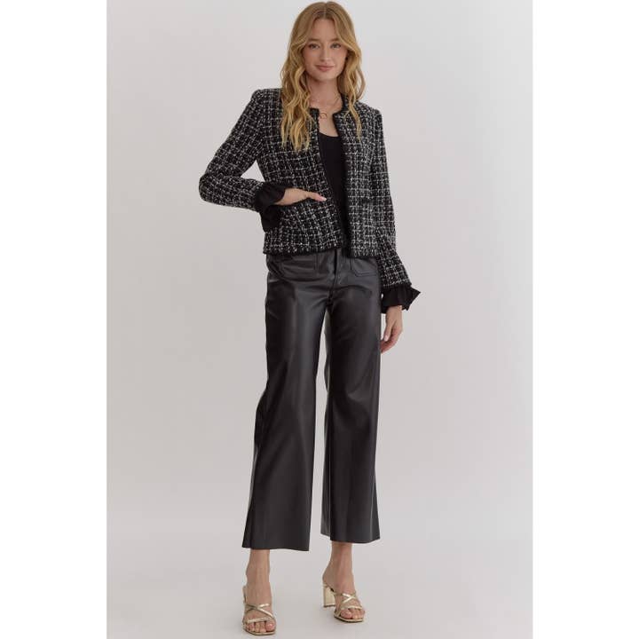 STYLE USA - Wholesale Jacket - Women's - Cropped tweed blazer