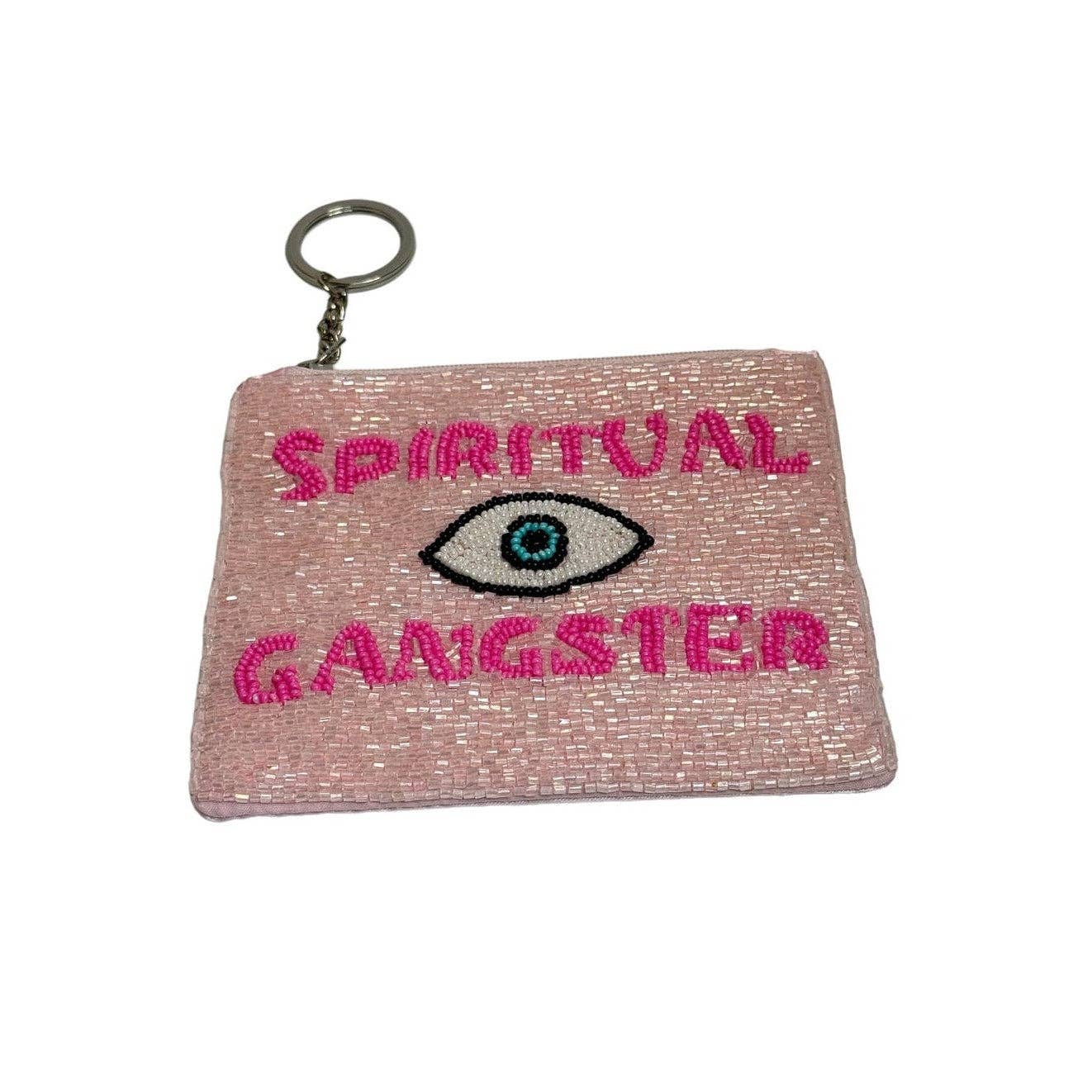 Gigi & Jen - Venta al por mayor Llavero - Mujer - Gigi Spiritual Ganster Pequeño Monedero Llavero Diseño Ojo Turco Rosa/Blanco Nuevo6