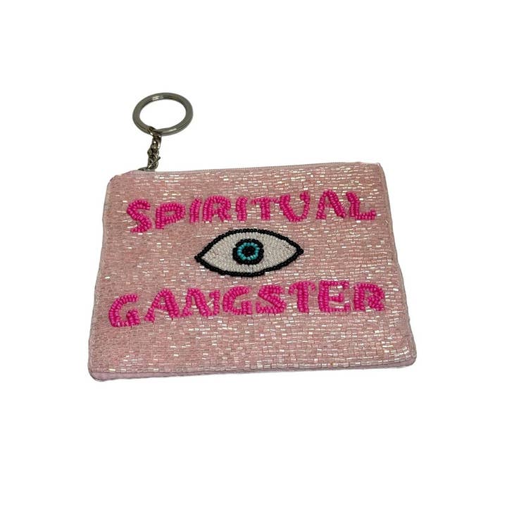 Gigi & Jen - Venta al por mayor Llavero - Mujer - Gigi Spiritual Ganster Pequeño Monedero Llavero Diseño Ojo Turco Rosa/Blanco Nuevo6