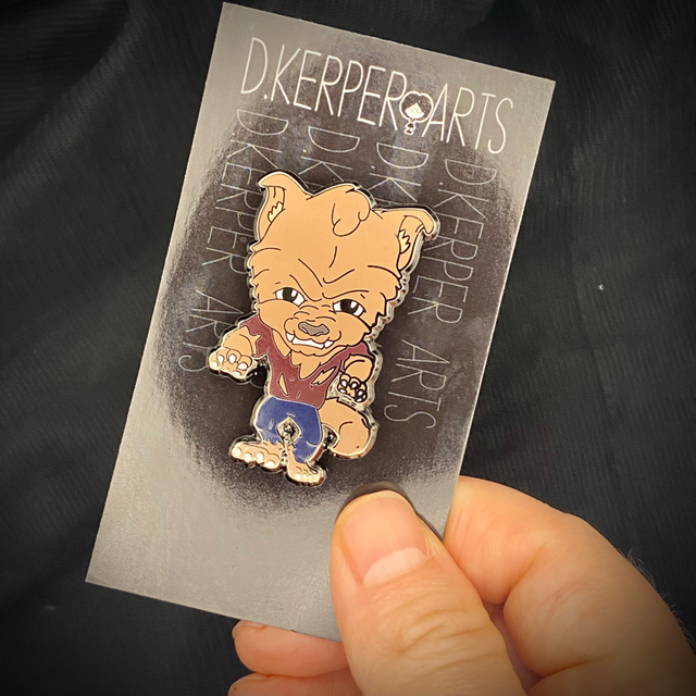 D. Kerper Arts - Wholesale Lapel Pin/Button - Enamel Pin - Wolfie3