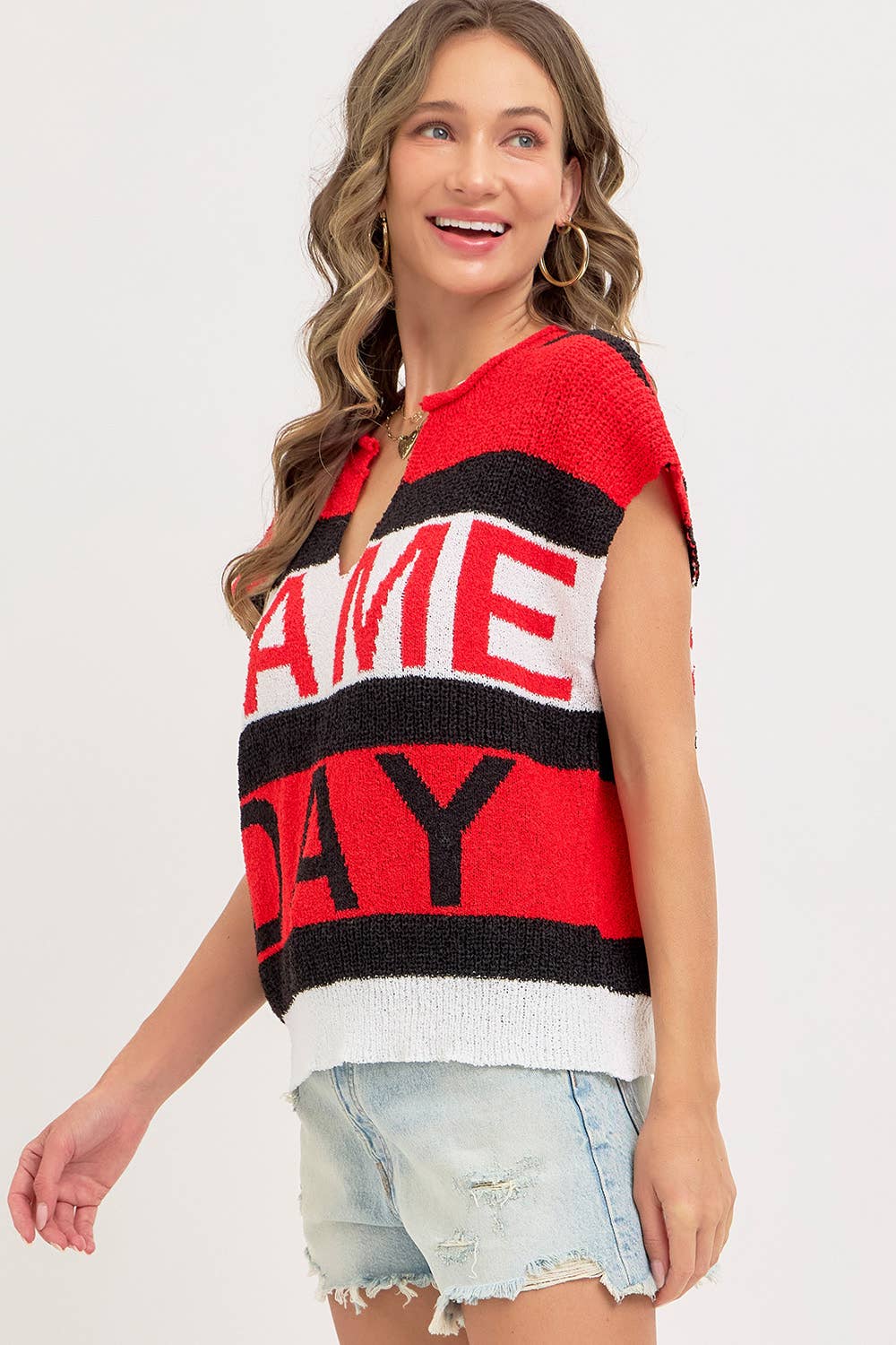 Sweet Lovely by Jen - Vendita all'ingrosso Top in maglia - Donna - GIORNO DELLA PARTITA PERFETTO PER MOSTRARE IL TUO SPIRITO DI SQUADRA CON STILE7