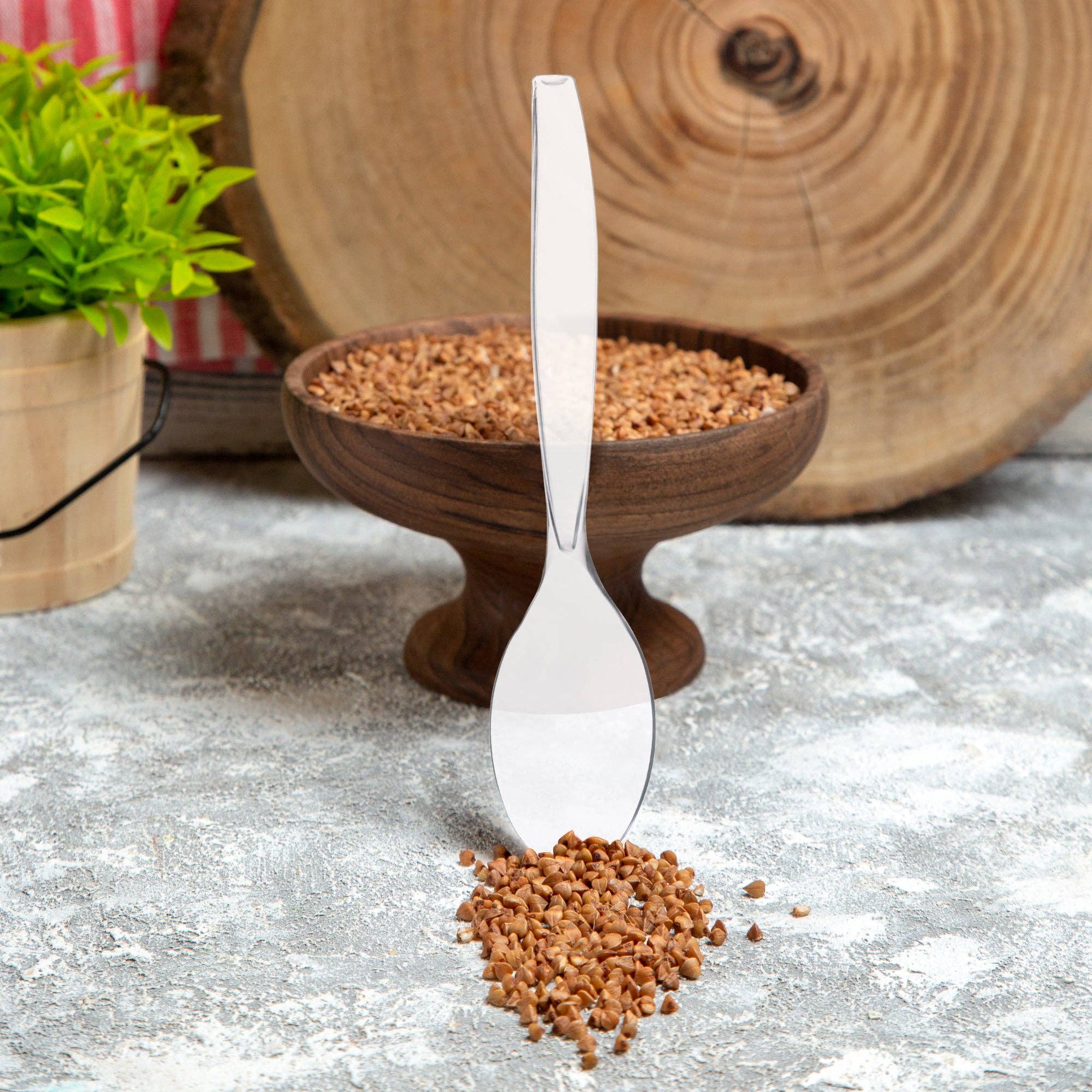 Smarty had a Party - Wholesale Disposable Spoon - Clear Disposable Plastic Serving Spoons - 5 pcs8