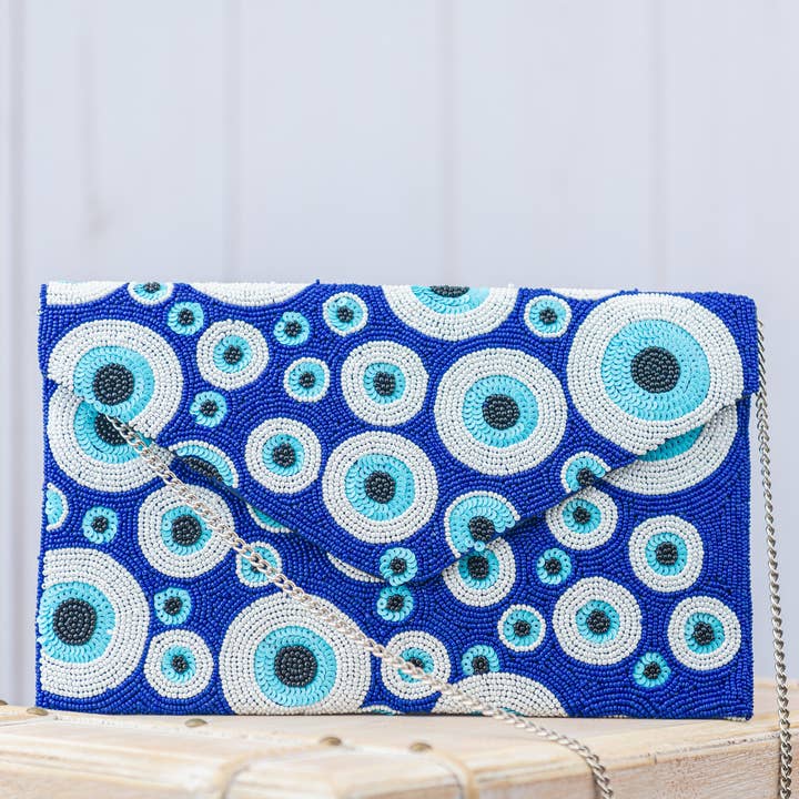 Bandolera Ojo Azul Envelope para venta al por mayor de Pria Handmade Accessories