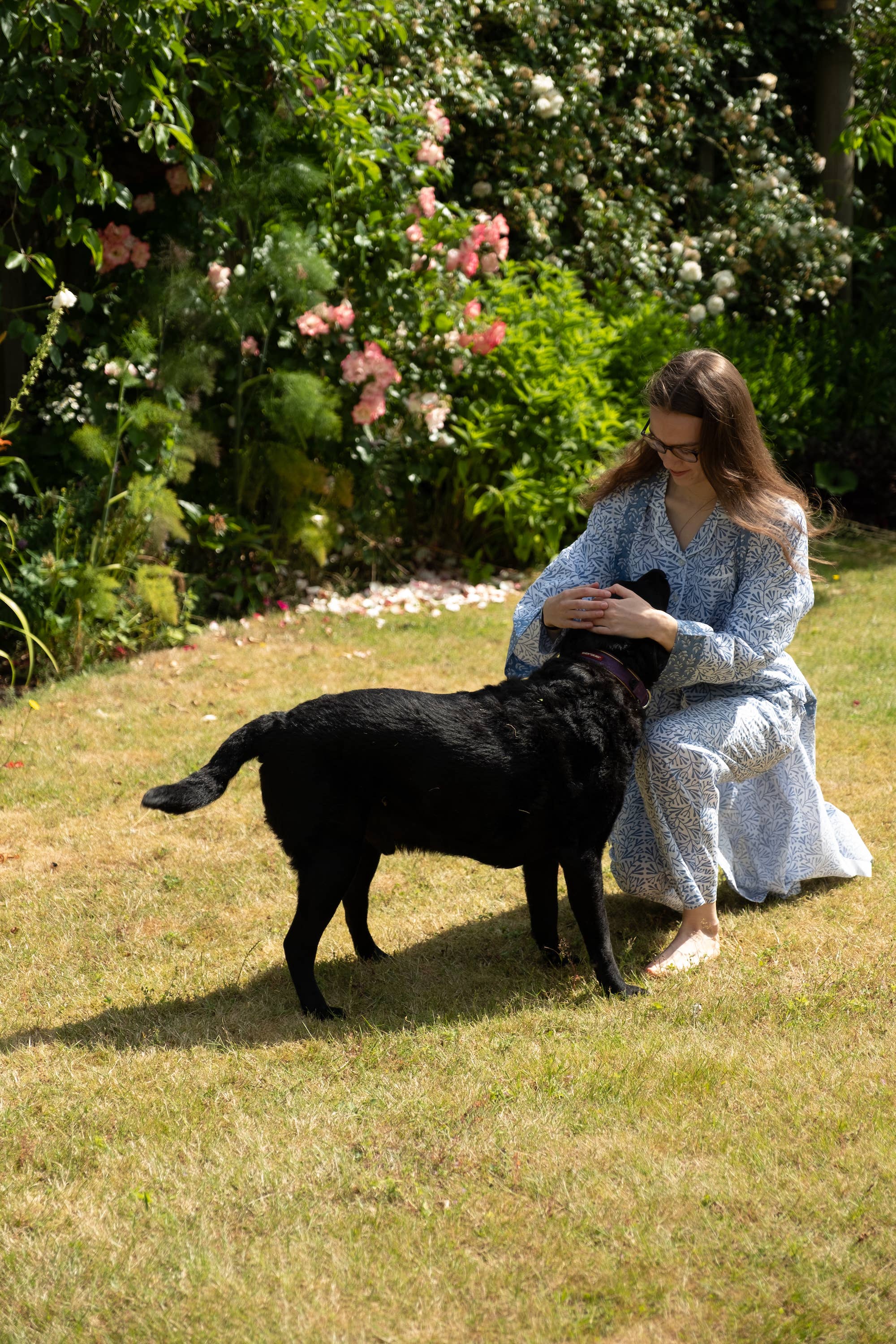 Lime Tree Design - US - Vente Kimono – femme - Kimono long en coton - Bourgeon bleu3