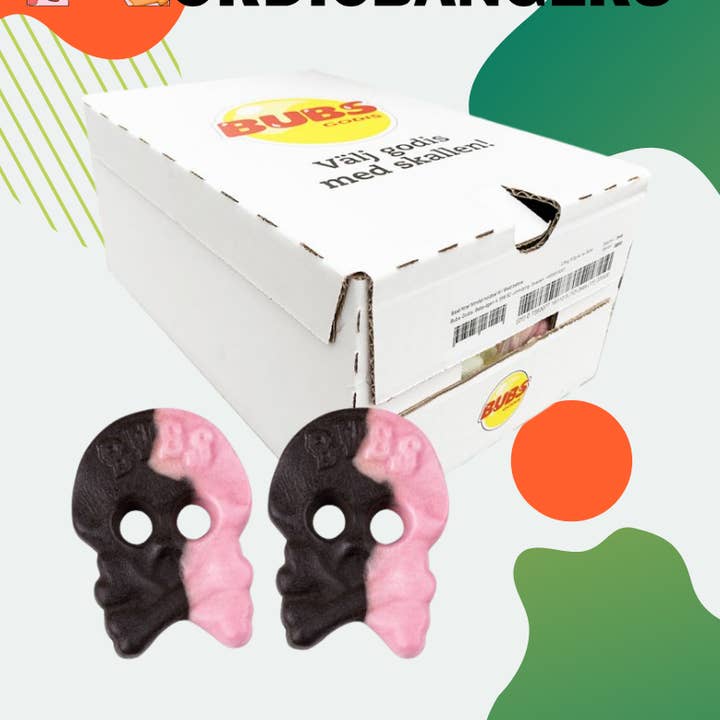 Bubs Swedish Candy Box aus Schaumstoff mit Totenkopf, 2,8 kg, Himbeere/Lakritze und andere Ergebnisse für spunk lakritz im Großhandel. Kostenlose Rücksendungen und 60-Tage-Zahlungsziel auf Faire im Trend auf Faire.