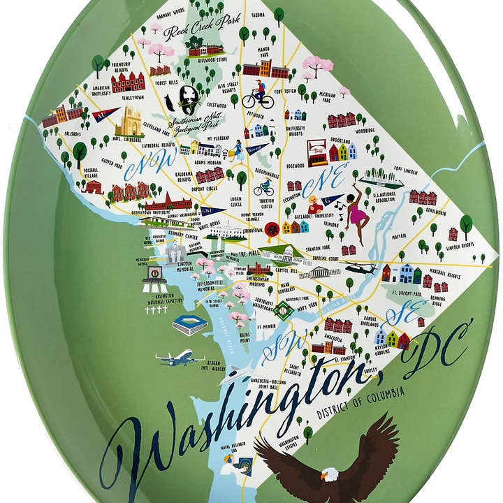 Washington D.C. 16" Melamine Platter for wholesale by Galleyware
