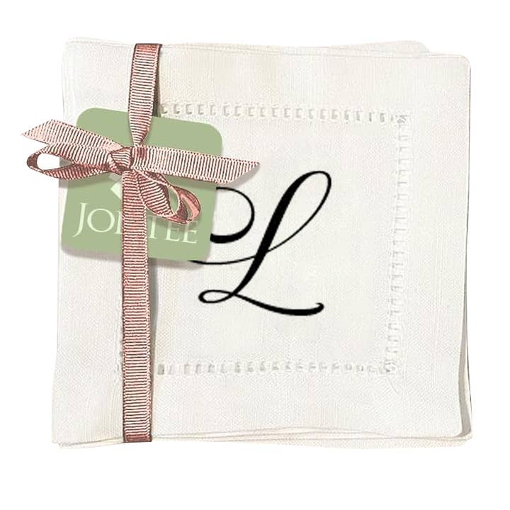 Jolitee - Wholesale Dinner & Cloth Napkin - Hemstitch Napkins - Monogram Script18
