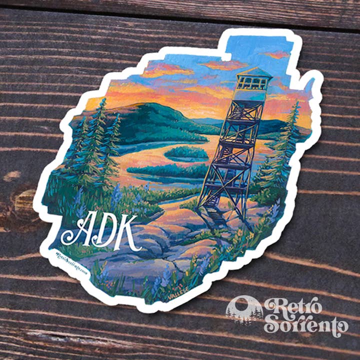 Retro Sorrento - Vendita all'ingrosso Adesivo - Adesivo Adirondack Park Fire Tower1