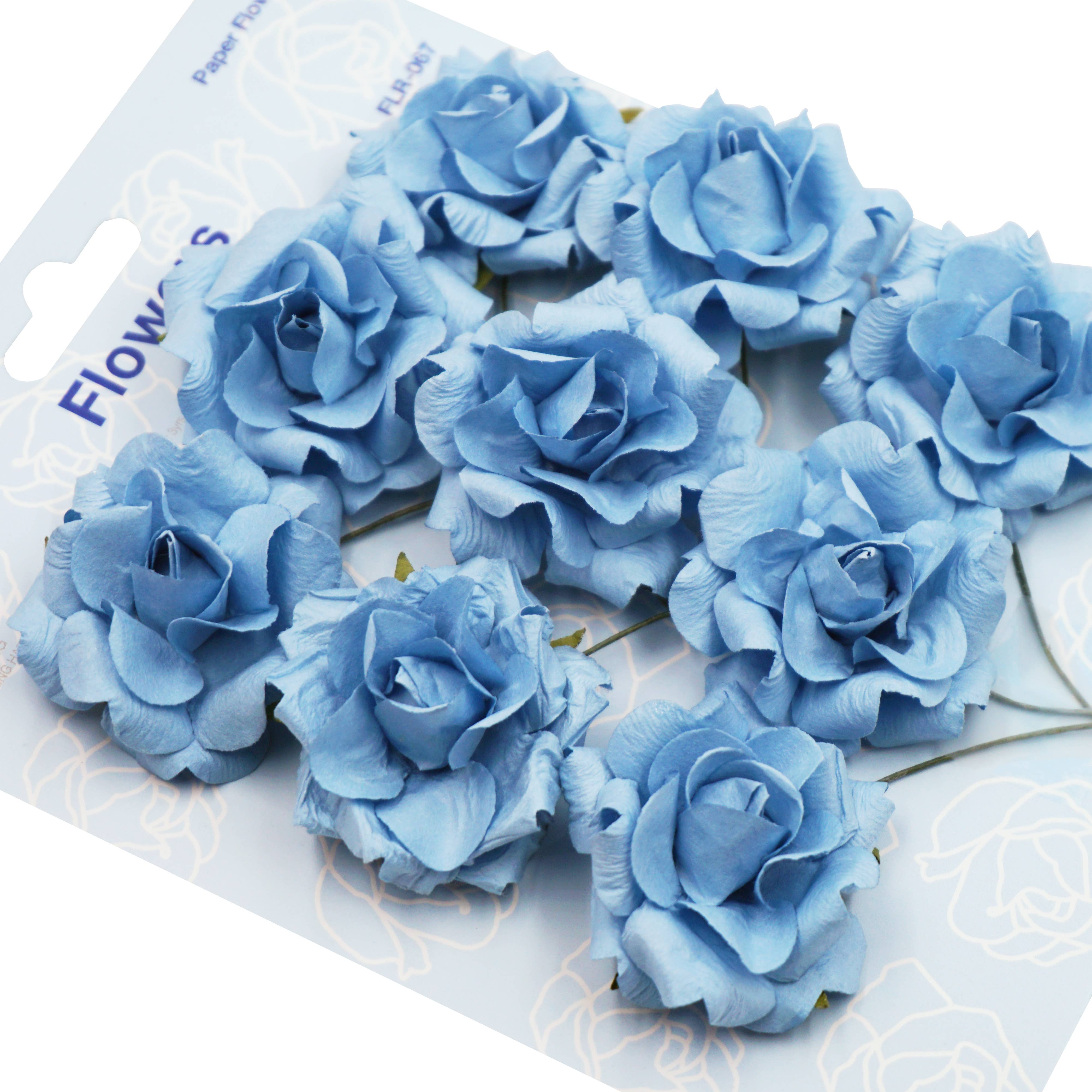Angels Craft - Vente Fleurs artificielles - Fleurs en papier 1,72 po (roses) avec fil, 9 carats6