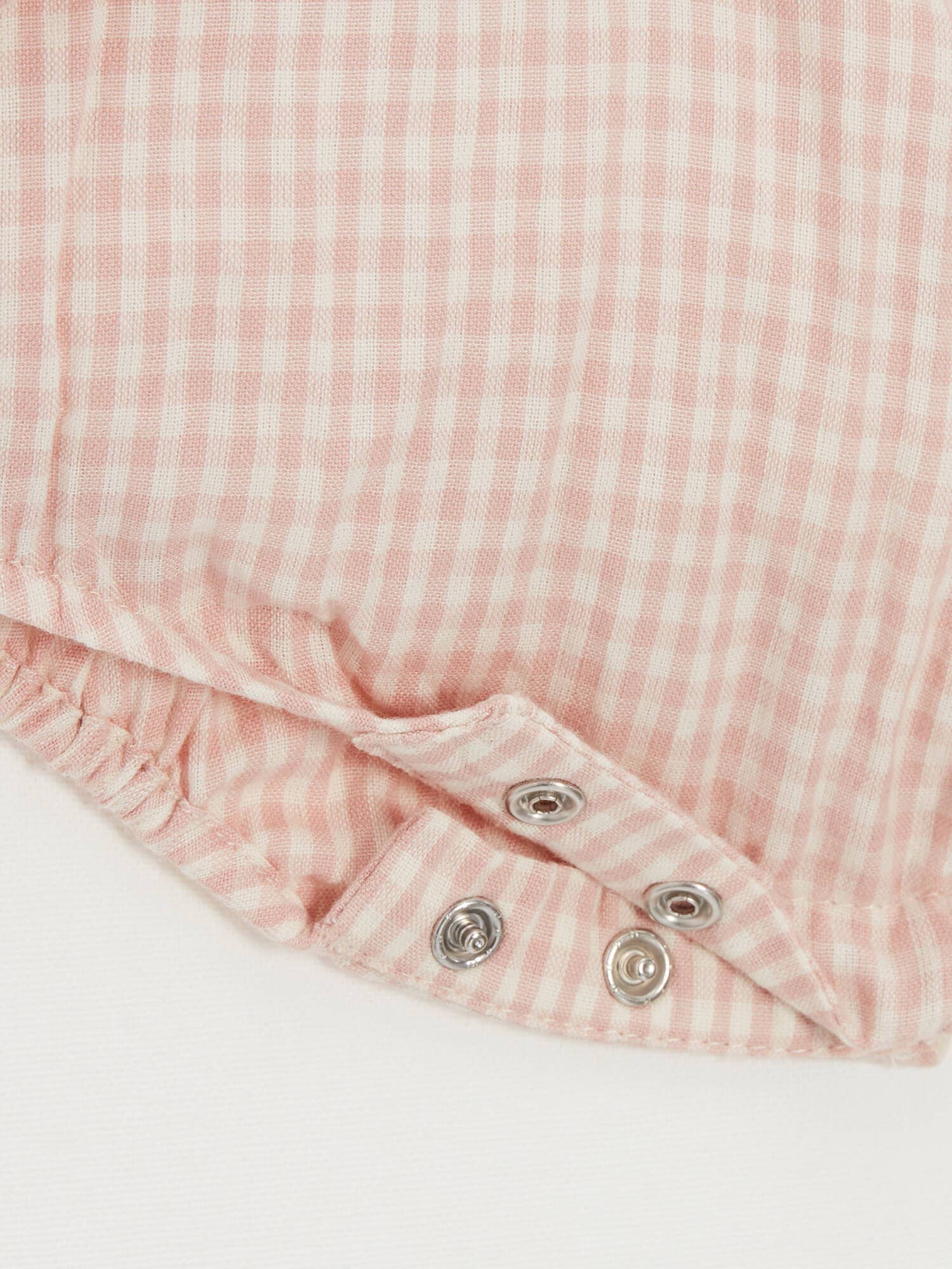 Craie JAZZ 24 Gingham Check Romper with Floral Embroidery for wholesale on Faire4