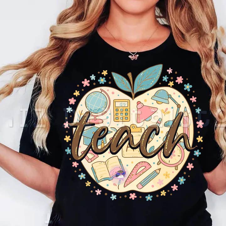 Floral Teacher T-Shirt, Back to School Sweatshirt, Teacher for wholesale by NVC Ecommerce LLC