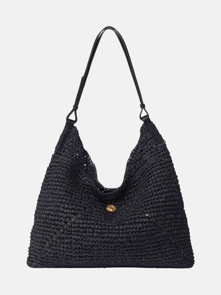 Raffia Triangel Damaxelväskor - Svart / En storlek för wholesale av Future Brands Group