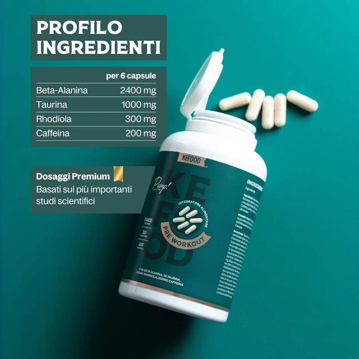 KeFood - Wholesale Oral Supplement/Vitamin - PRE WORKOUT - BETA ALANINE, TAURINE, RHODIOLA, CAFFEINE