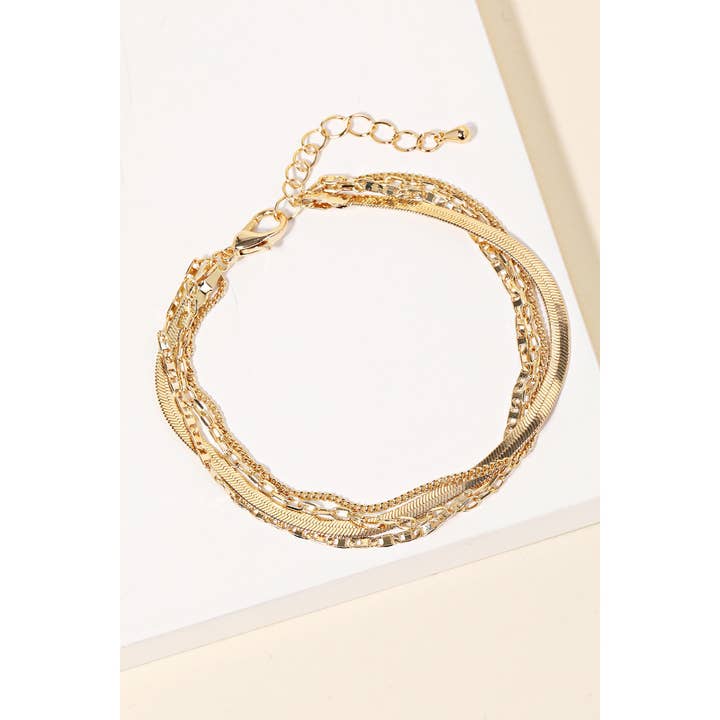 Anarchy Street - Wholesale Link & Chain Bracelet - Assorted Snake Chain Clasp Bracelet