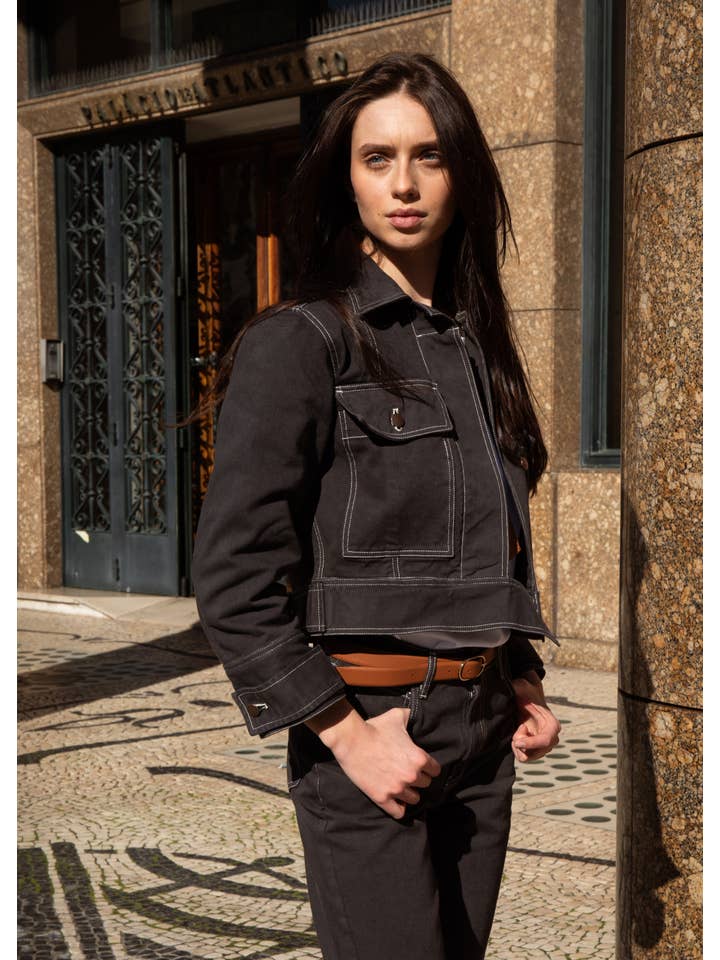 A  LINE - Wholesale Denim Jacket - Women's - Cropped denim jacket2