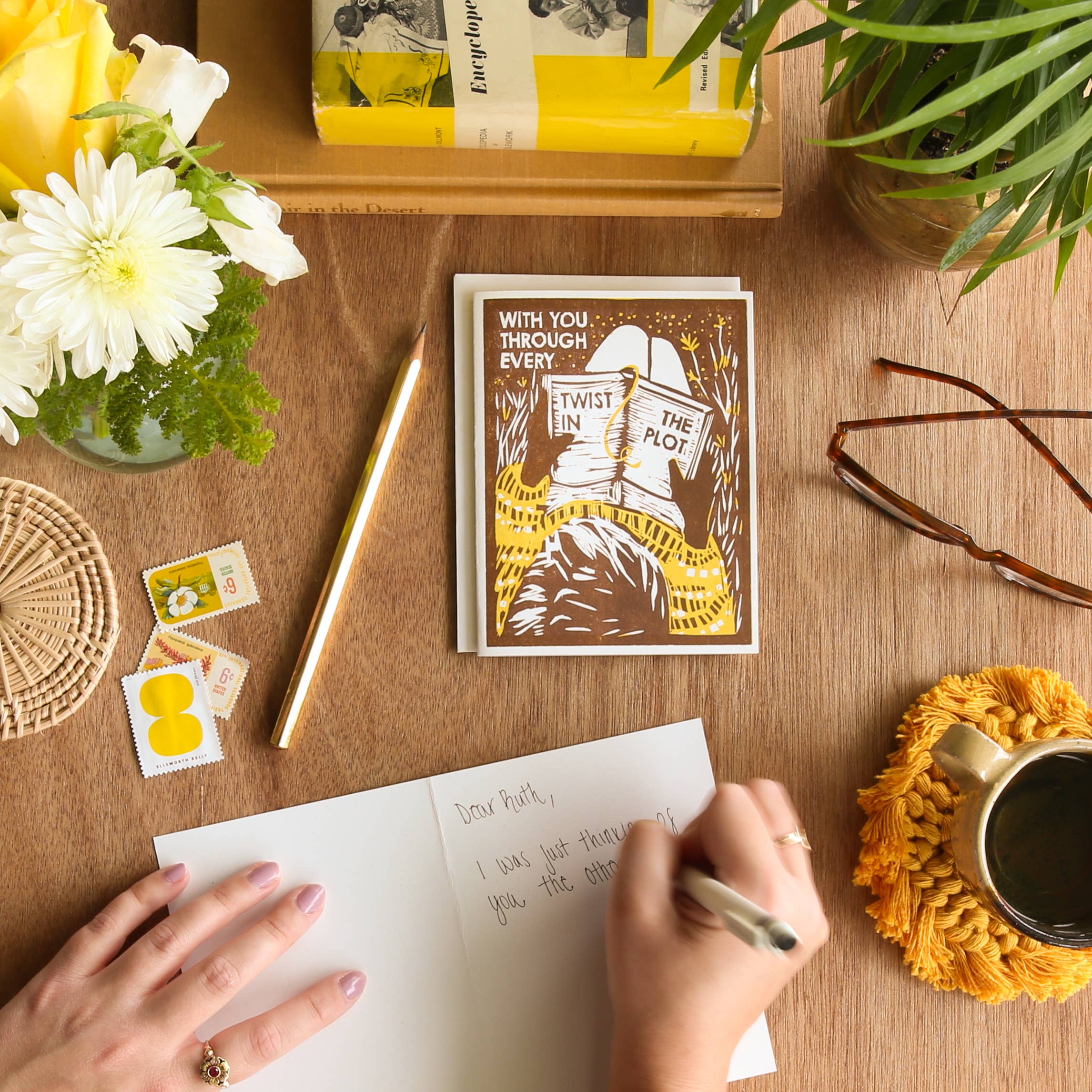 Heartell Press - Wholesale Love Card - Every Twist in the Plot Letterpress Card2