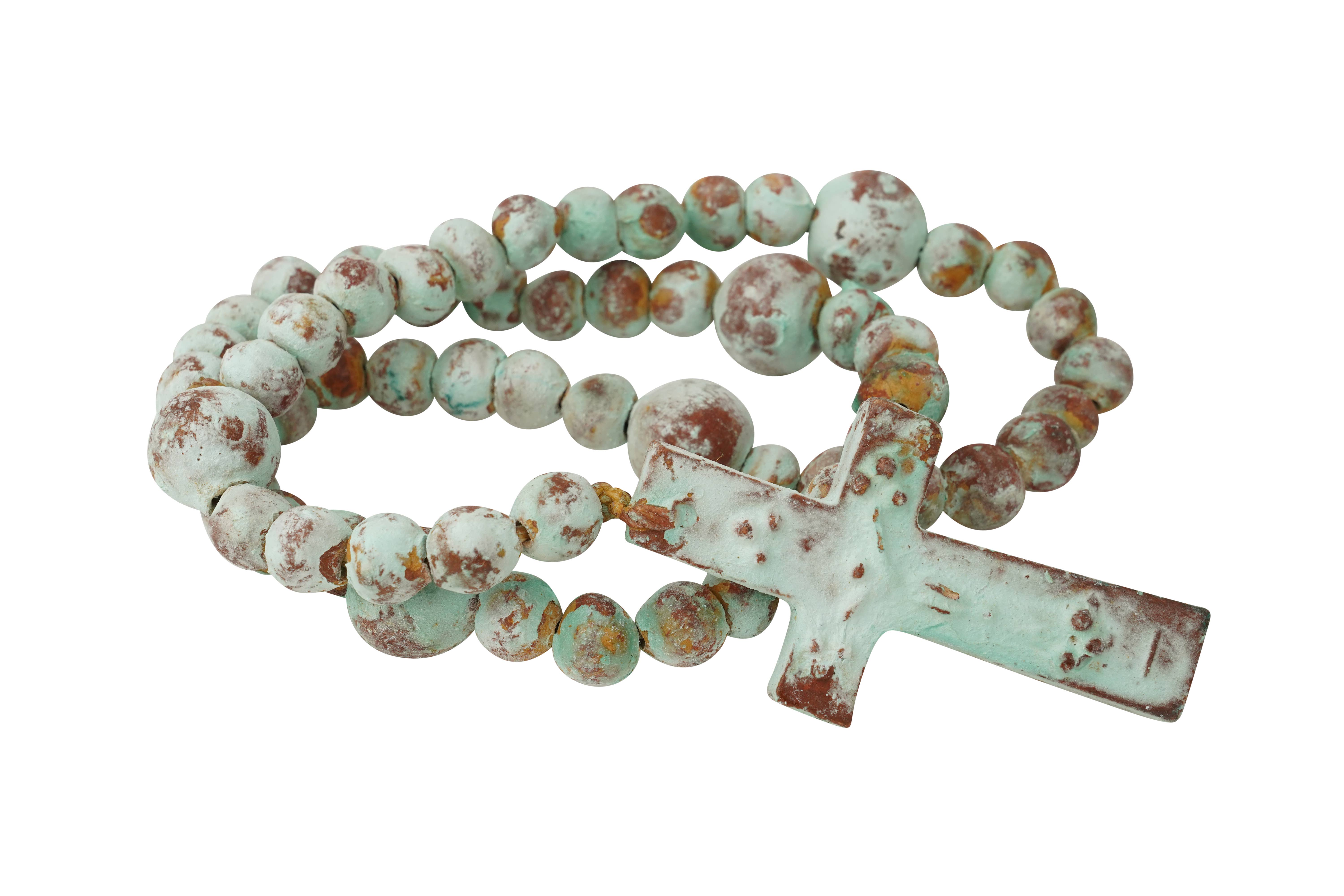 My Amigos Imports - Wholesale Prayer Beads Necklace - Hope Clay Rosary-Beads-Gorgeous-6 Sizes-Handmade-Turquoise7