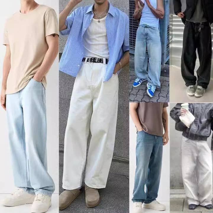 Men Straight Leg Jeans Cotton Denim Casual Style for wholesale by SALINA TRADING INC