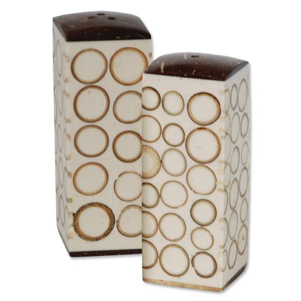 Balizen Direct from Bali - Wholesale Salt & Pepper Shaker Set - Bamboo Inlay Salt & Pepper Set | Natural