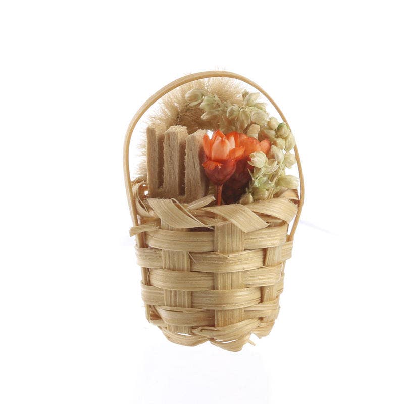 Factory Direct Craft - Wholesale Doll Accessory Kit - Kids - 1" Miniature Gardening Basket1