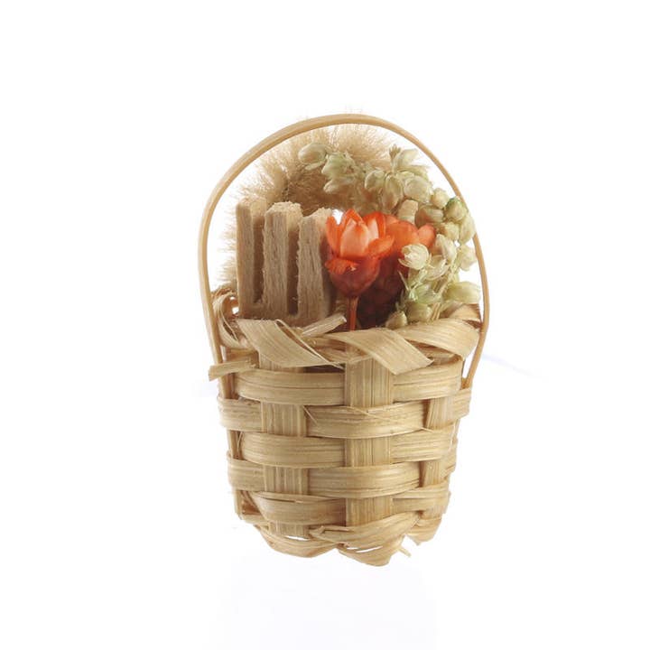 Factory Direct Craft - Wholesale Doll Accessory Kit - Kids - 1" Miniature Gardening Basket1