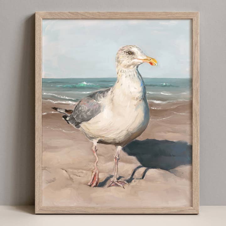 The Ugly Cat Studio - Wholesale Art Print - Seagull with Wobbly Leg Fine Art Print23
