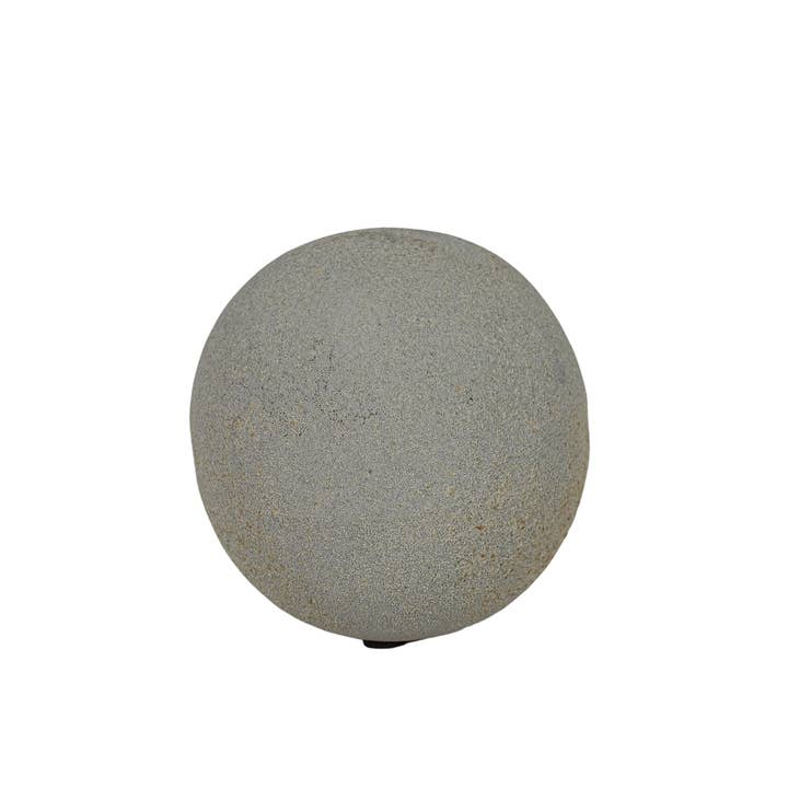 Foreside Home & Garden - Wholesale Decorative Tabletop Object - Trace Coastal Gray Textured Terracotta Deco Ball