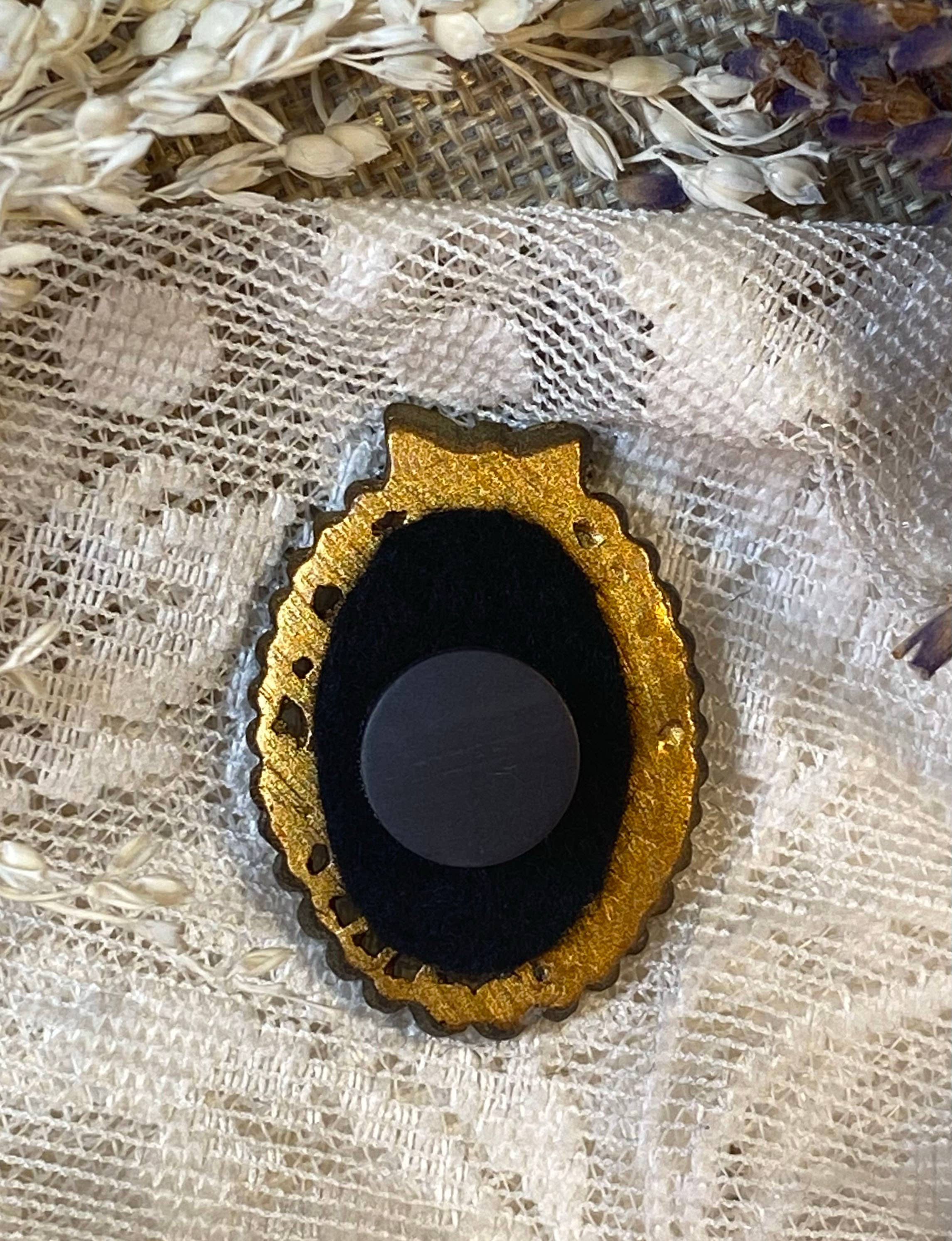 Zoe Cone - Wholesale Magnet - Purple Dried Rose Extra Mini Vintage Framed Magnet1