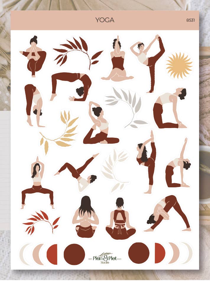 Yoga | Stickers for wholesale by Plan & Plot Studio