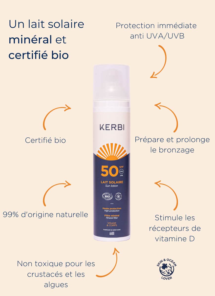 KERBI – Engroshandel Solcreme – Økologisk duftende naturlig solcreme - SPF50 - 100 g4